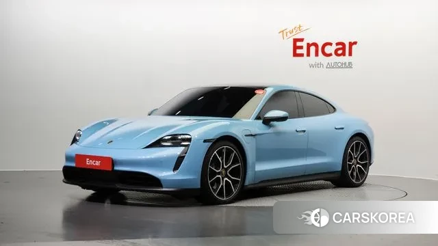 Porsche Taycan 2023 Небесно-голубой из Кореи