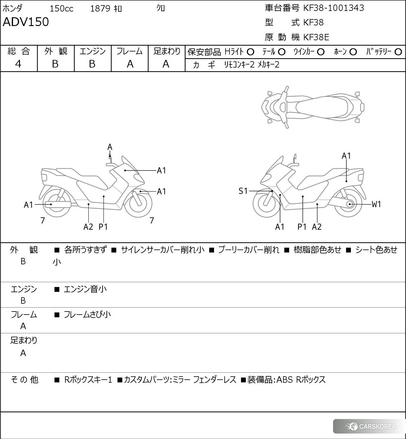 Проданный Honda ADV150 id 3948390 из Японии, фото 5