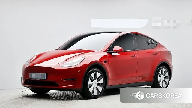 Tesla Model Y 2021 Красный из Кореи