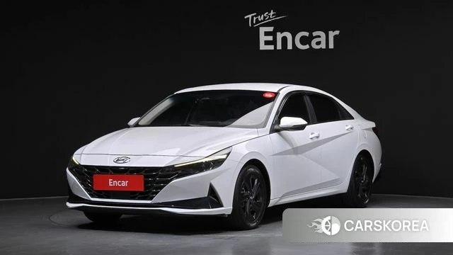 Hyundai Avante Hybrid (CN7) 2023 Белый из Кореи