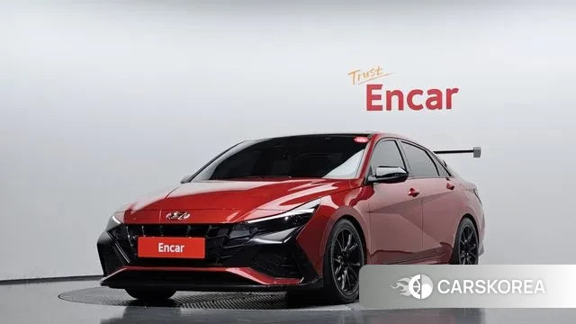 Hyundai Avante (CN7) 2022 Красный из Кореи