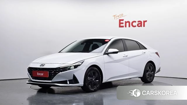Hyundai Avante Hybrid (CN7) 2021 Белый из Кореи