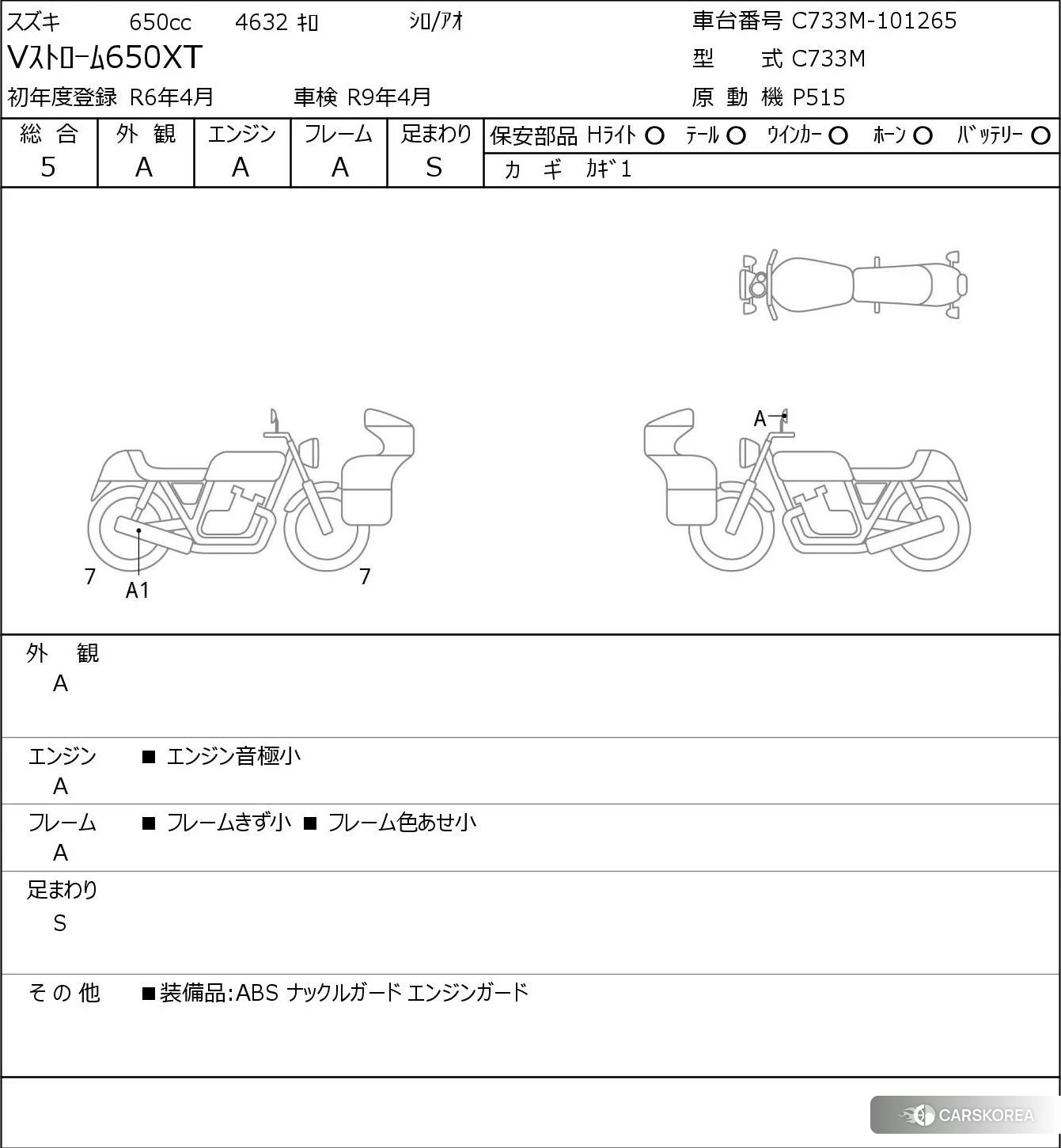Проданный Suzuki V-STROM 650 XT id 3947559 из Японии, фото 5