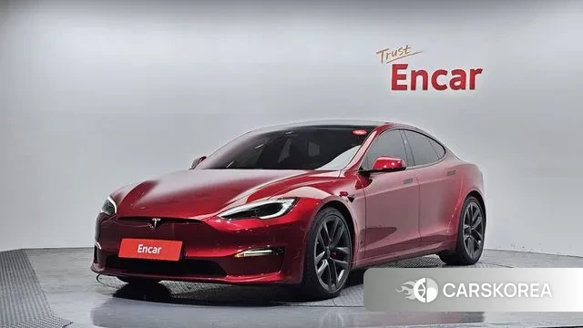 Tesla Model S 2023 Красный из Кореи