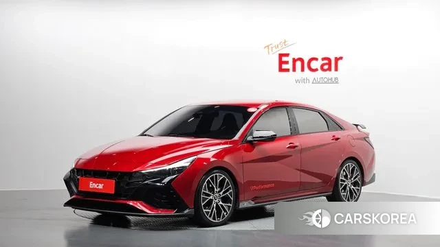 Hyundai Avante (CN7) 2023 Красный из Кореи