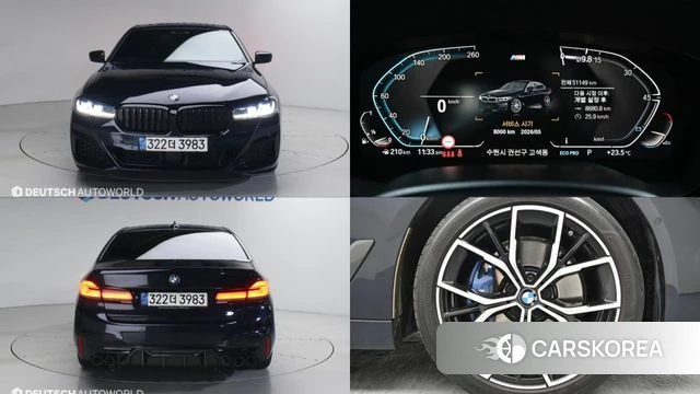 BMW 5 Series (G30) 2020 Черный из Кореи