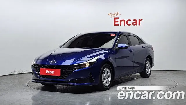 Hyundai Avante (CN7) 2021 Синий из Кореи