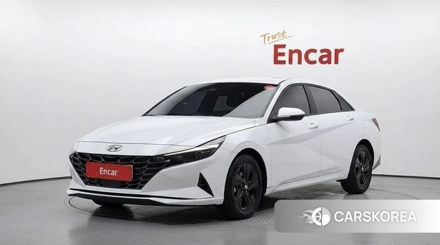 Hyundai Avante Hybrid (CN7) 2023 Белый из Кореи