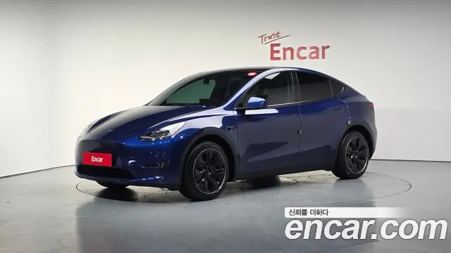 Tesla Model Y 2021 Синий из Кореи