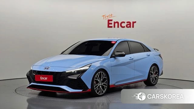Hyundai Avante (CN7) 2023 Небесно-голубой из Кореи