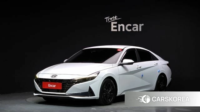 Hyundai Avante Hybrid (CN7) 2021 Белый из Кореи
