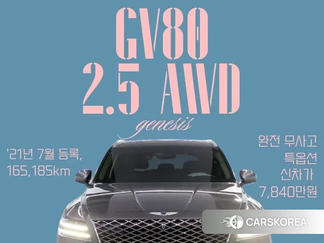 Genesis GV80 2021 Серый из Кореи