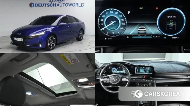 Hyundai Avante (CN7) 2023 Синий из Кореи