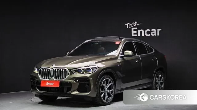 BMW X6 (G06) 2022 Темно-зеленый из Кореи
