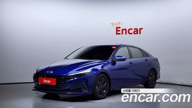 Hyundai Avante Hybrid (CN7) 2021 Синий из Кореи