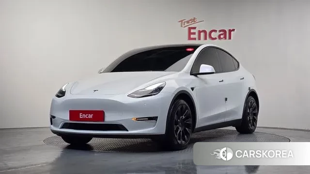 Tesla Model Y 2021 Белый из Кореи