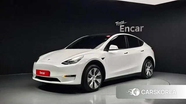 Tesla Model Y 2021 Белый из Кореи