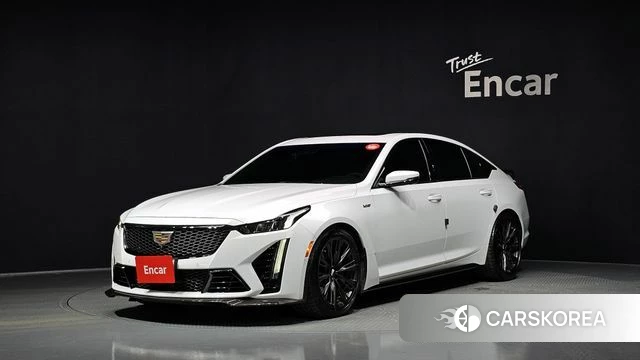 Cadillac CT5-V 2022 Белый из Кореи