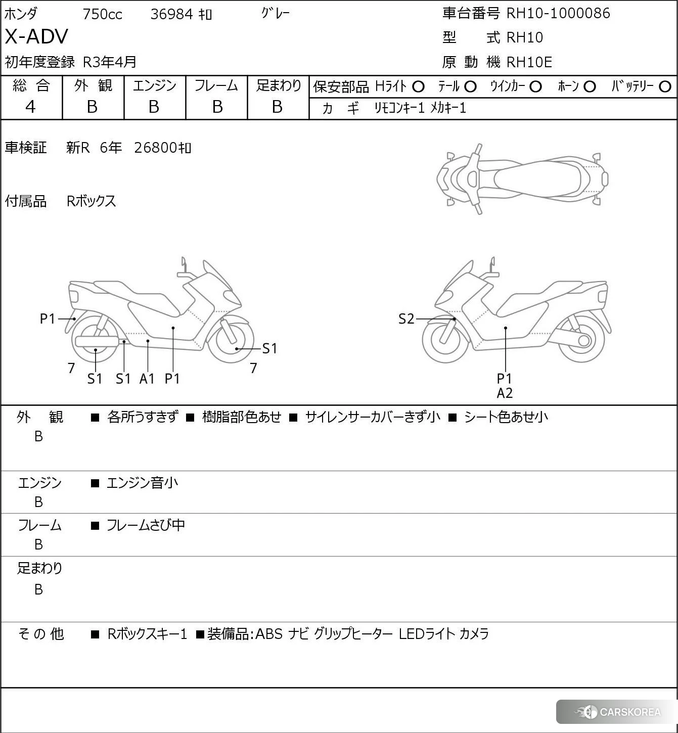 Проданный Honda X-ADV 750 id 3970715 из Японии