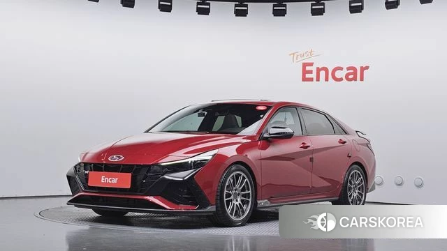 Hyundai Avante (CN7) 2022 Красный из Кореи