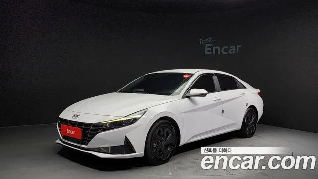 Hyundai Avante Hybrid (CN7) 2021 Белый из Кореи