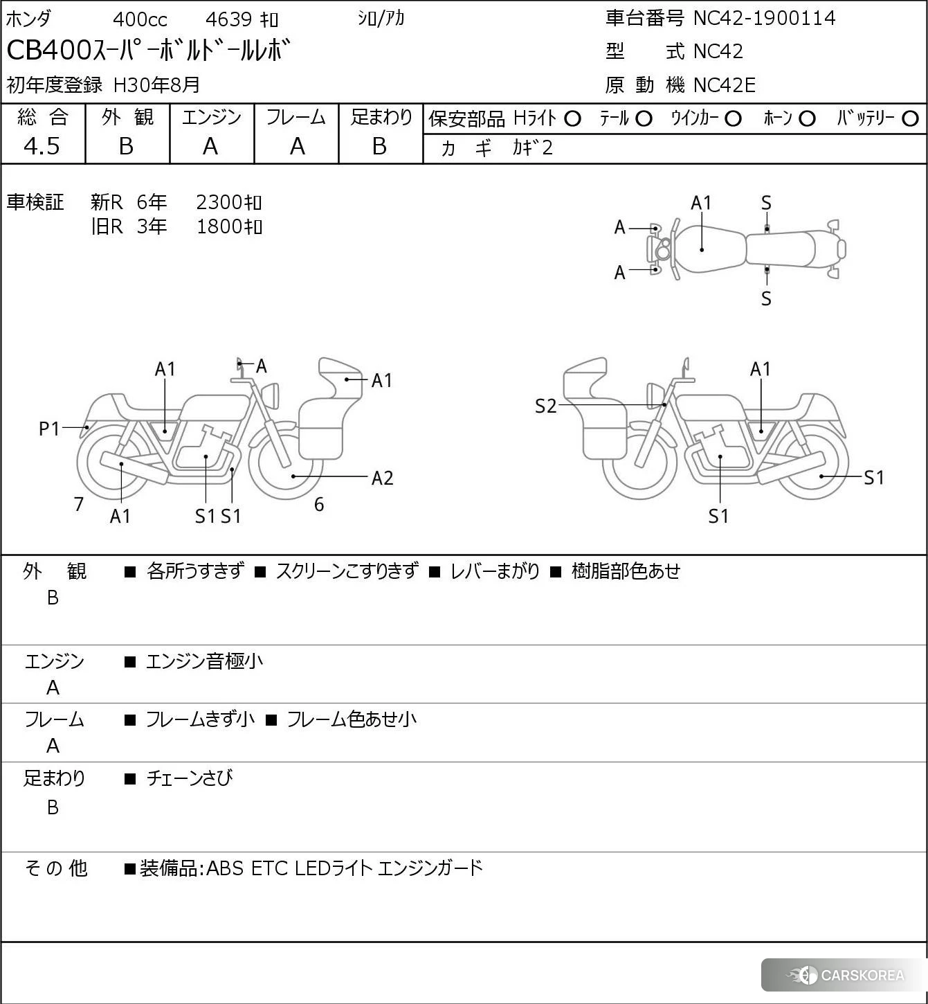 Проданный Honda CB400SF BOLDOR id 4229626 из Японии, фото 5