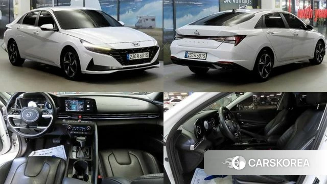 Hyundai Avante (CN7) 2022 Белый из Кореи