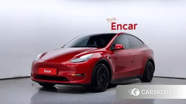 Tesla Model Y 2021 Красный из Кореи