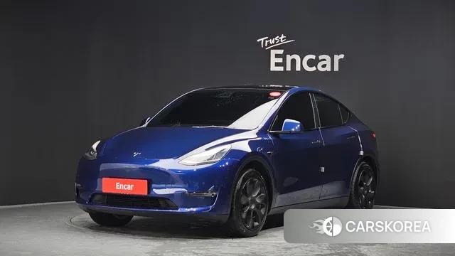 Tesla Model Y 2021 Синий из Кореи