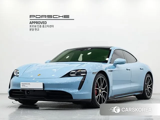 Porsche Taycan 2023 Небесно-голубой из Кореи