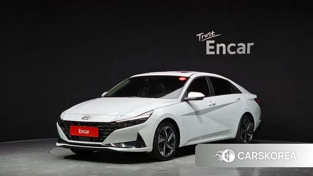 Hyundai Avante Hybrid (CN7) 2021 Белый из Кореи