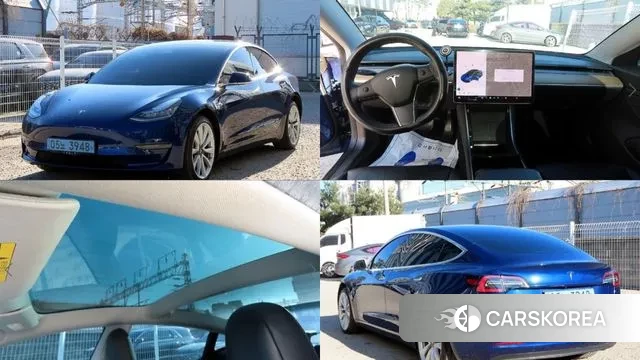 Tesla Model 3 2020 Синий из Кореи