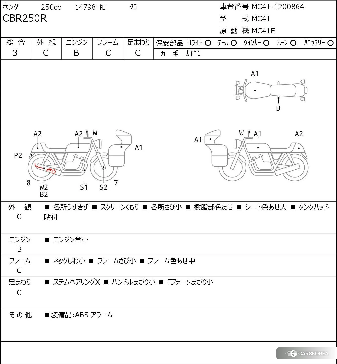 Проданный Honda CBR250R id 3947289 из Японии, фото 5