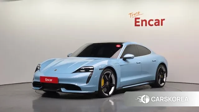 Porsche Taycan 2022 Небесно-голубой из Кореи