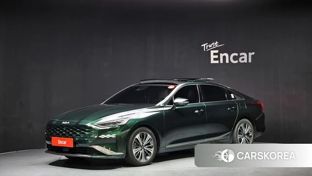 Kia K8 Hybrid 2021 Темно-зеленый из Кореи