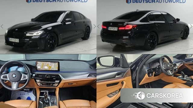 BMW 5 Series (G30) 2021 Черный из Кореи