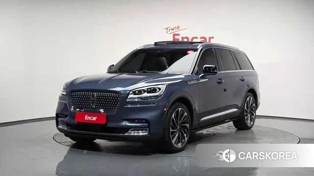Lincoln Aviator 2nd generation 2021 Небесно-голубой из Кореи
