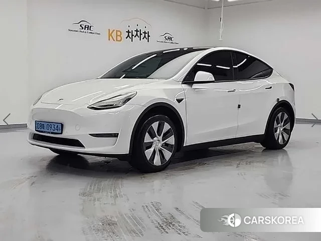 Tesla Model Y 2021 Белый из Кореи