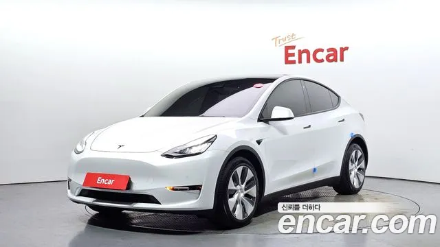 Tesla Model Y 2021 Белый из Кореи