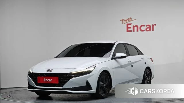 Hyundai Avante Hybrid (CN7) 2022 Белый из Кореи