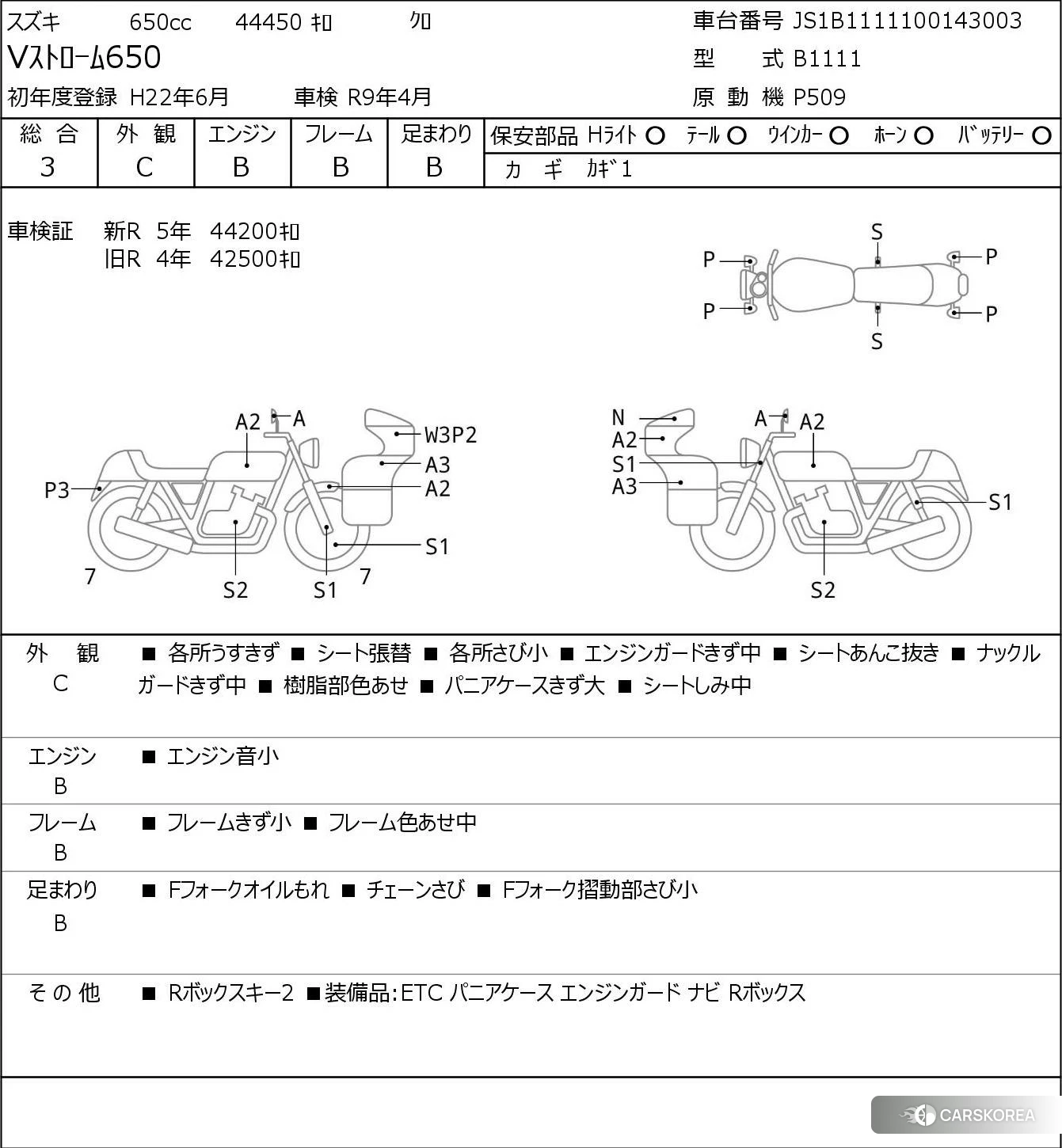 Проданный Suzuki V-STROM 650 DL650 id 3947507 из Японии, фото 5