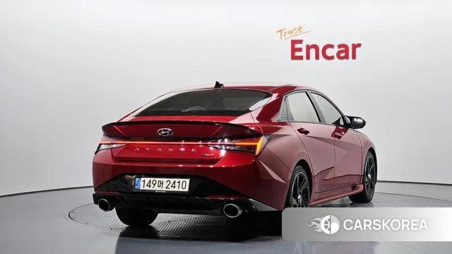 Hyundai Avante (CN7) 2021 Красный из Кореи