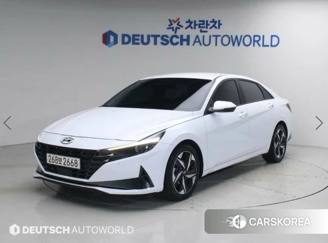 Hyundai Avante Hybrid (CN7) 2022 Белый из Кореи