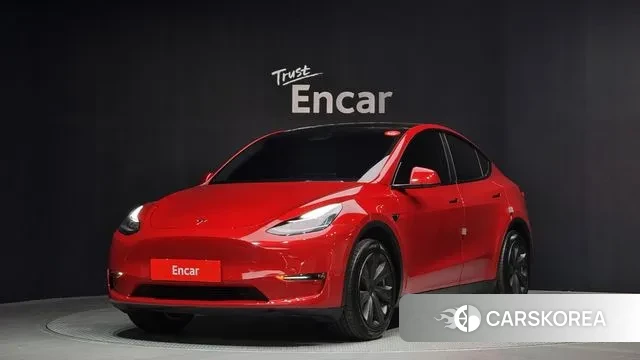 Tesla Model Y 2021 Красный из Кореи