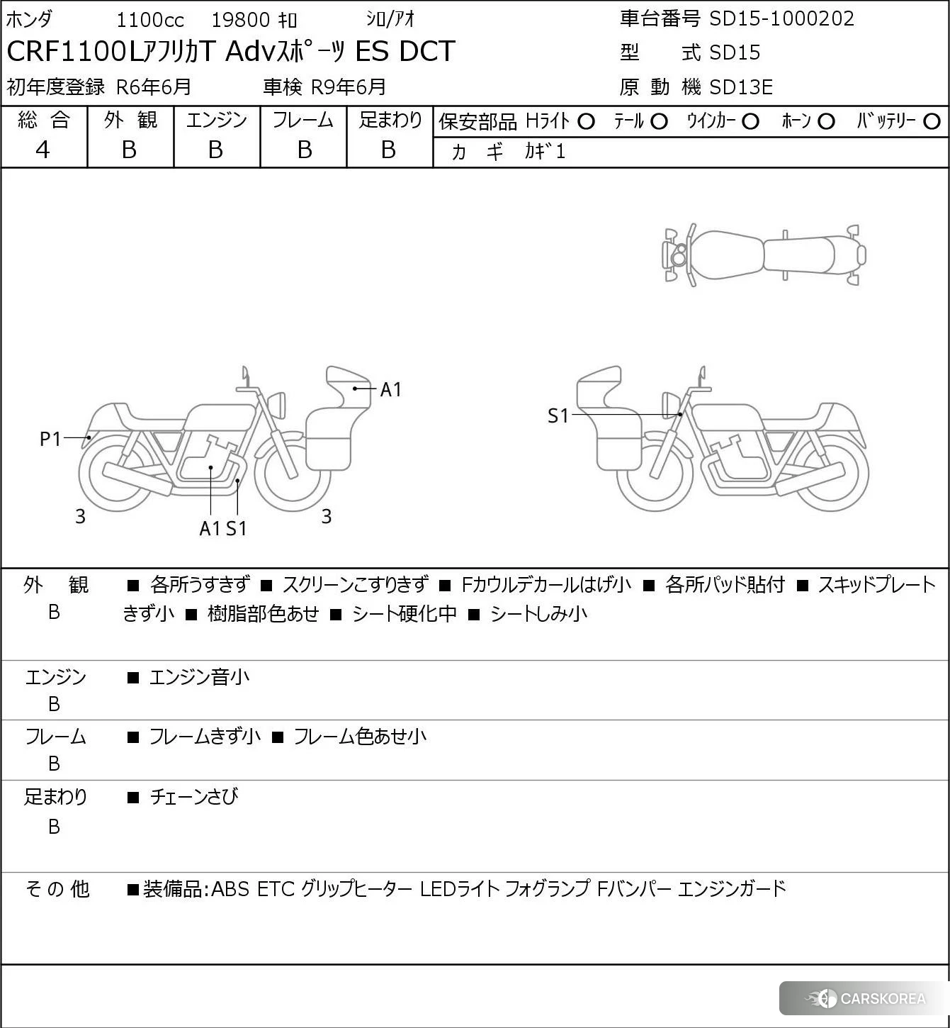 Проданный Honda CRF1100L AFRICA TWIN ADV ES DCT id 3970982 из Японии, фото 5
