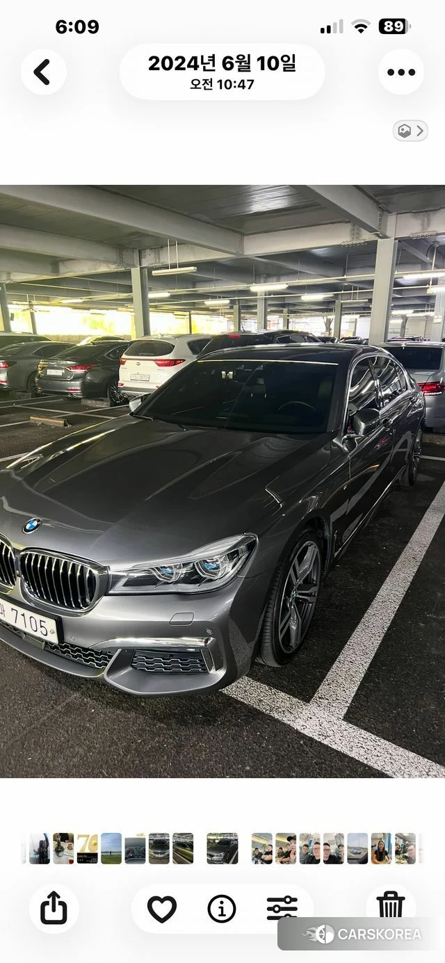 BMW 7 Series (G11) 2019 Серебристо-серый из Кореи