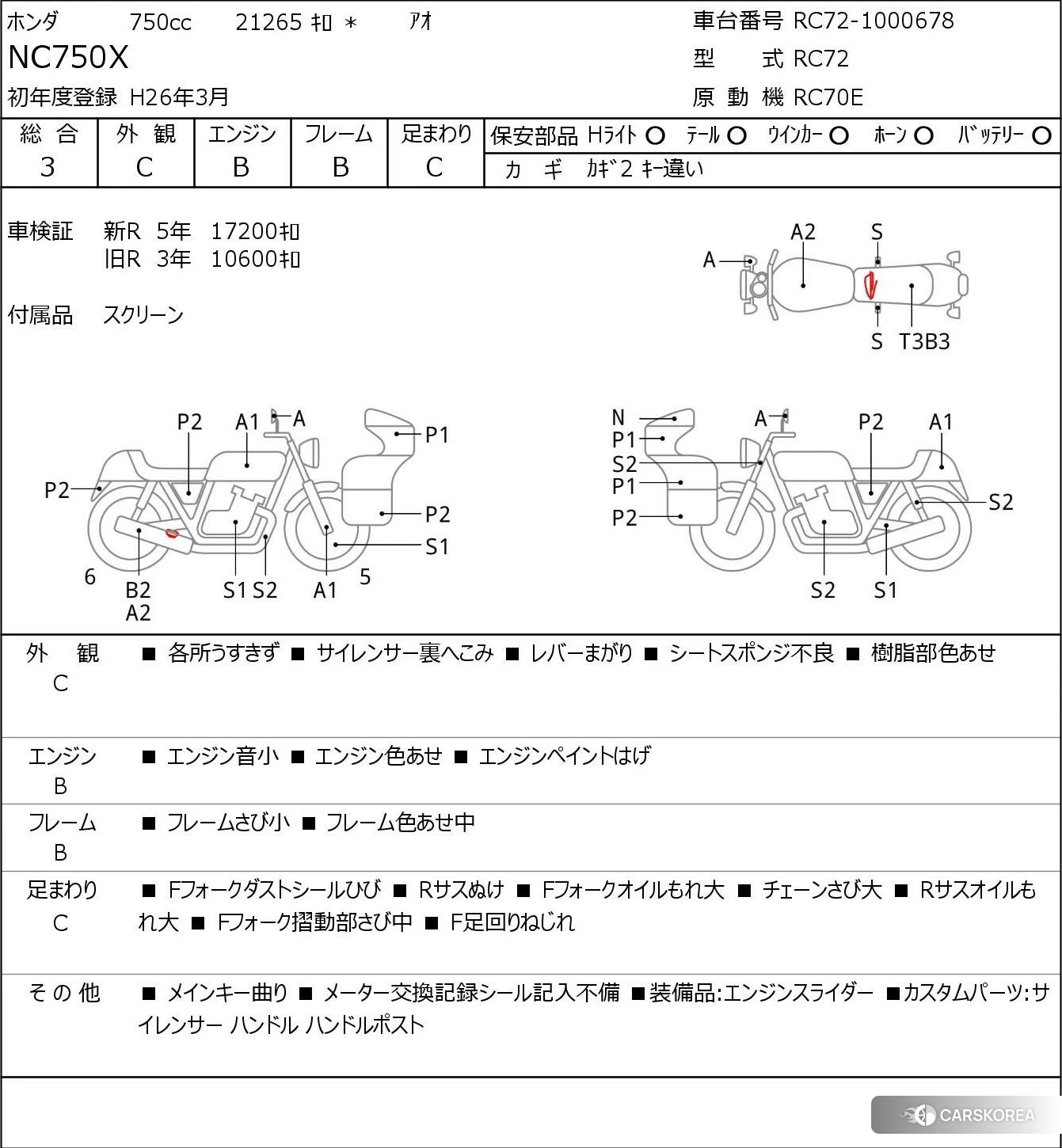 Проданный Honda NC750X id 3948091 из Японии, фото 5