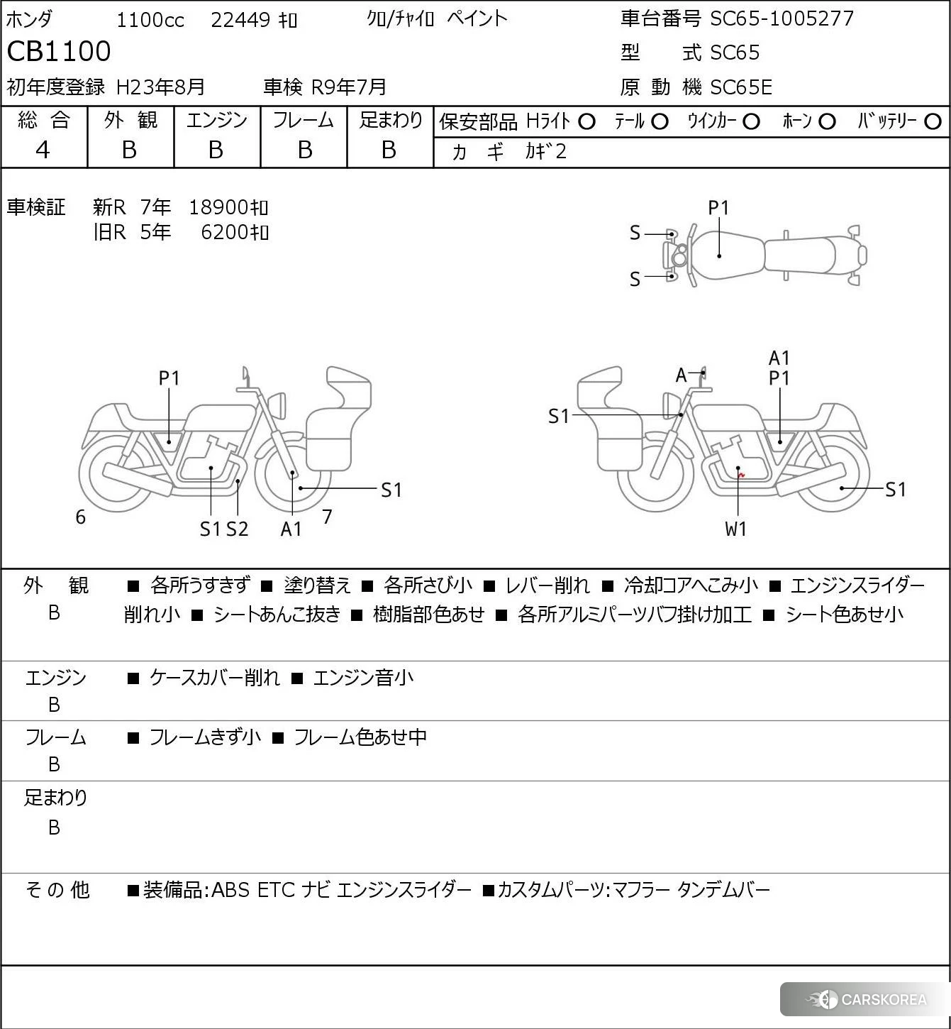 Проданный Honda CB1100 id 3949497 из Японии, фото 5