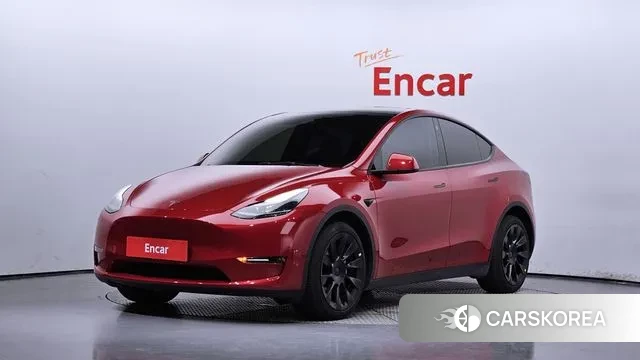 Tesla Model Y 2023 Красный из Кореи