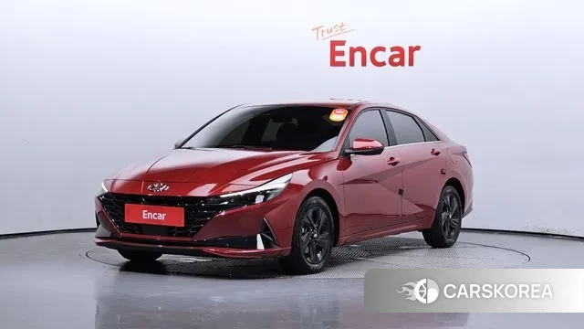 Hyundai Avante (CN7) 2022 Красный из Кореи